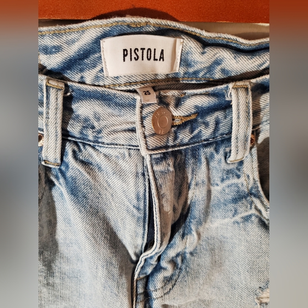 Pistola Presley High Rise Relaxed Roller Jeans Size 25 - Picture 7 of 8